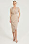 V-Neck Backless Dress