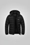 Men's Black Puffer Jacket – Waterproof and Windproof, with Removable Hood - 3