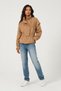 Women's Beige Wool Blended Cashmere Coat 1234640 Eva-1 - 5