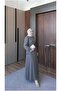 Shawl Collar Belted Long Dress - 5