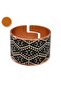Copper black rumi motif chunky copper ring, adjustable