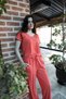 Modal Fabric Trouser Suit with Grass Stitching and Side Pockets - 4