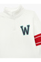 Raised Long Sleeve Half Zipper Stand Collar Sweatshirt - 6