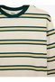 Cotton Crew-Neck Long-Sleeve Striped T-Shirt - 7