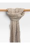 Unisex Beige Wrinkled Muslin Scarf / Shawl 100% Cotton - 2