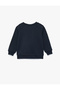 Long Sleeve Crew Neck Hooded Teddy Bear Printed Sweatshirt - 4