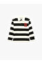 Cotton Long Sleeve Printed Striped Polo Collar T-Shirt - 3