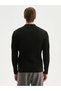 Southblue Black Polo Neck Men's Knitwear Sweater - 4
