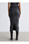 Quality Pieces from Çelebi Store: Slim Fit Slit Skirt - 5