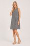 Black and White Striped Sleeveless Women's Dress Relaxed Fit Midi Summer Dress