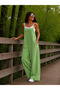 Women's Mint Green Athlete Excluding Athlete's Wear Aerobin Fabric Jumpsuit Dress