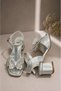 Girls' Heeled Shoes with Butterfly Detail, Glittery, Stylish, New Season Comfortable Evening Dress Shoes - 2