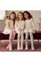 80% Cotton Girls''Flying Balloon' Embroidered and Polka Dot Cotton Pantyhose - 3