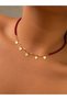 Women's Necklace Burgundy Beaded Gold Silver Heart Pendant Stylish Elegant Gift for Lover Special Day Jewelry Accessory Bijoux Modern Design - 2