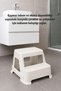 2 Step Ladder Stool - Multi-Purpose Step Stool with Non-Slip Base - Light Gray - 2