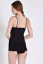Belinay 1126 Lace-Up Strap Tank Top Black XXL - 2