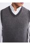 Lcwaikiki Classic Gray Standard Fit V-Neck Men's Knitwear Sweater - 3