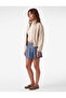 High Waist Buttoned Regular Fit Viscose Blend Pleated Mini Shorts Skirt - 2