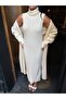 High Neck Sleeveless Women's Knitwear Long Set - 3