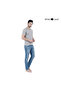 V Neck T Shirt for Men -100% Combed Cotton , Grey - 4