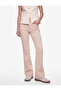 Slim Fit Ribbed Cotton Spanish Flare Denim Trousers with Pockets - Flare Jeans - 2
