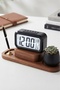 LED Digital Electronic Alarm Clock With Calendar And Thermometer black