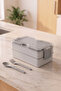 2-Tier Luno Nutrition Container with Crystal Lid and Spoon - 4