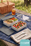 2-Tier Luno Nutrition Container with Crystal Lid and Spoon