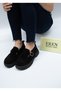 5513 Eren Shoes&Bag Genuine Leather Suede Buckle Detailed Thick Soled Women's Casual Shoes Real Leather Suede Black - 7