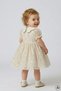 Baby Cream Sequin Embroidered Baby Collar Lace Princess Dress - 3