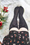 Women's Knee-Length Fishnet Socks with Ribbon Detail - 5