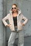 Beige Waterproof Hooded Puffer Jacket - 2
