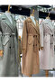 Lined Belted and Buttoned Premium Hijab Coat - 8