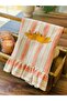 Orange Striped Linen Embroidered Kitchen Coverlet 40*60cm - 2
