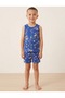 2-Pack Boys' Colorful Undershirts with Cotton Straps, Printed Elastane Bodysuit + Boxer Shorts - 3