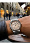 Black Beige Dial Men's Wristwatch with Steel Case and Strap 2 Years Warranty Original - 4