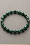 Malachite Natural Stone Bracelet 8mm Green Energy Stone Unisex Elastic Bracelet - 3