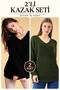 Women's 2-Pack Oversize Loose V-Neck Knitwear Sweater