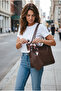 Carla Large Size Bag with Scarf and Mini Wallet (Light Brown) - 4
