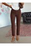 Elastic Waist Striped Trousers - Bitter Coffee - 4