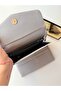Women's Gray Multi-Compartment Snap Fastener Zipper Card Holder Compartment Leather Look Long Wallet - 3