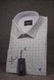 Red-Blue Square Patterned Men's Shirt