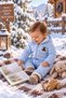Baby Hooded Fleece Jumpsuit with Welsoft Zipper and Rabbit Detail, Winter Unisex, 6-9-12-18 Months - 4