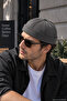 Dark Gray Unisex Docker Beanie Beret Hat Brown Street Fashion - 3