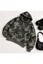 Camouflage Pattern Printed Zipper Hooded High Collar Streetwear Sweatshirt - 2