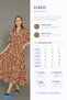 Floral Patterned Maxi Dress with Placketed Collar, Balloon Sleeves, Layered Skirt, Mustard Green Summer Dress - 8