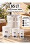 4-Piece Bathroom Set: Pleated Dirty Laundry Basket 65 Lt & 3-Piece Pedal Trash Can Set (20L + 13L + 8L) with Inner Bins