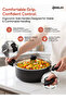 Sauce Pan 30cm With Tempered Glass Lid - Asp30ge, Granite Gray Coating Heat Proof Handle - 7