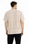Men's Acid Wash Crew Neck Short Sleeve Oversized T-Shirt Tee - Beige - 2