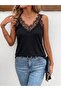 Women's Strappy Lace V-Neck Sandy Blouse - 4